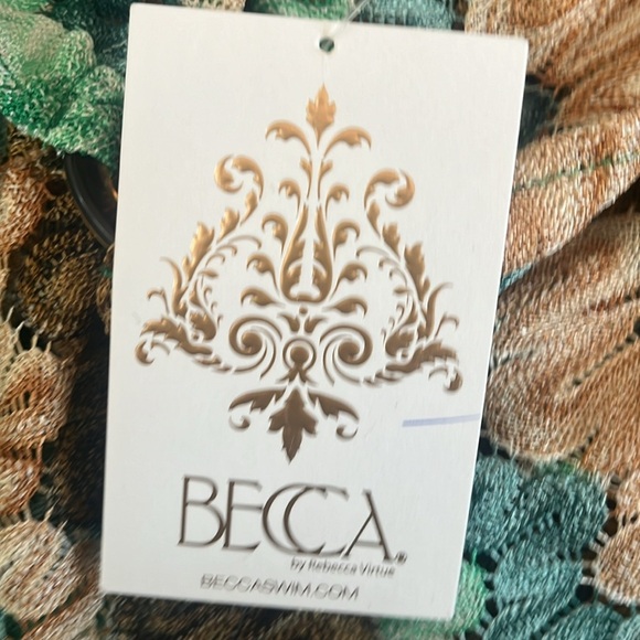 Becca Manu Bay Grass Plunge Dress Size L New With Tag - Picture 15 of 16